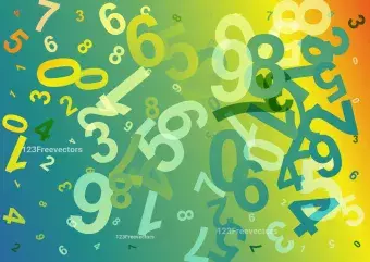 colorful numbers on a colorful background