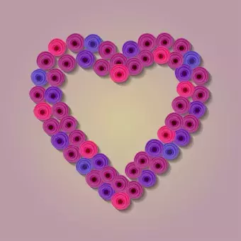 Paper quilling heart clipart