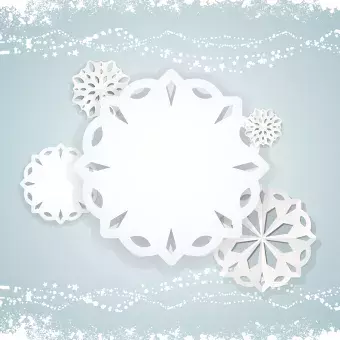 Snowflake decorations cut from paper