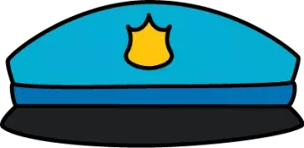 illustrated image of police hat