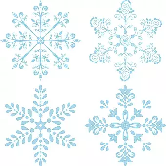 blue snowflakes on a white background image