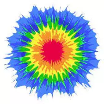 Close up of tie-dyed shirt