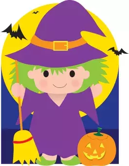 This is a picture of a cartoon witch 