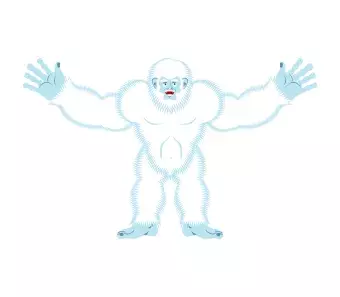 image of smiling yeti with arms outstretched