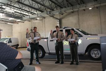 Deputy Slagle and Deputy Johannes Sworn In