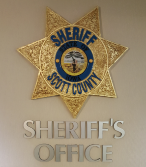 Scott County Sheriff's Office wall sign.