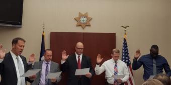 Swearing in ceremony of new deputies.