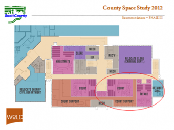 Picture of Courthouse Phase 3 construction.