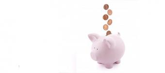 Coins in piggy bank