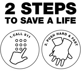 2 Steps to Save a Life. 1. Dial 911 2. Press Hard and Fast