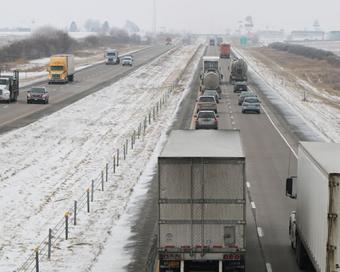 Traffic on Interstate 80