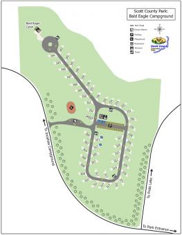 Graphical map of Bald Eagle Campground.