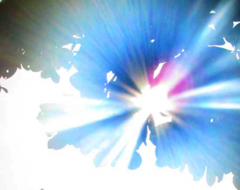 A blazing sun.