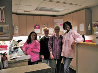 Clinic Staff Smiling in Lab