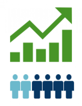 Image of a generic graph and infographic indicating data is reported on this page