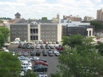 Scott County Jail as seen from across the street.