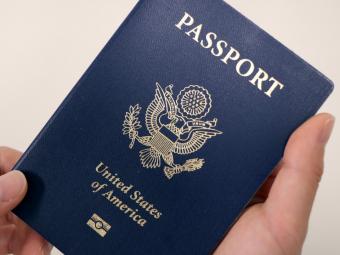 Holding a US Passport.
