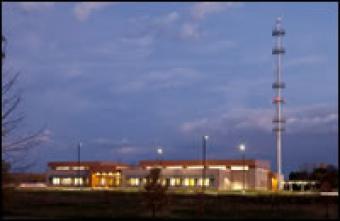 SECC building in the evening.