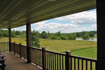 Lake view from the cabin porch.