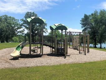 Playground equipment located near Lakeview shelter.