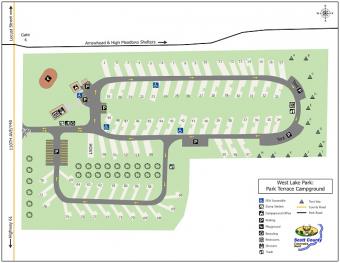 Graphical map of Park Terrace Campground.