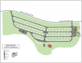 Graphical map of Summit Campground.