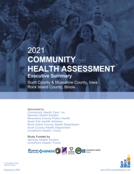 Front page of community health assessment document