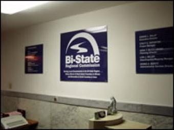 Reception area of Bi-State offices.