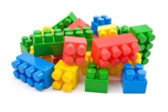 This is a picture of multi-colored LEGOs in a pile.