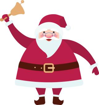 Santa Claus ringing a bell