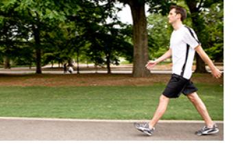 Image of man outside walking