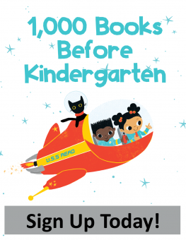 This is a picture of the logo for 1000 Books Before Kindergarten