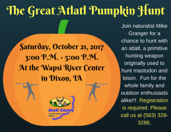 The Great Atlatl Pumpkin Hunt poster.