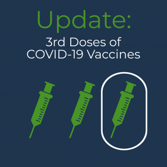 graphic with text "Update: 3rd doses of COVID-19 vaccines"
