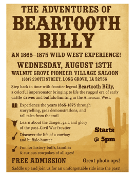 Flyer advertising event.