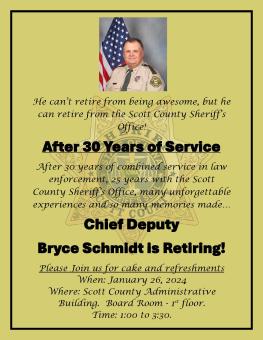 Bryce Schmidt Retirement Poster.