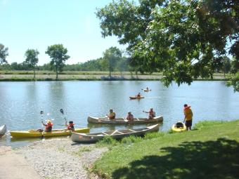 photo of boaters on the lake