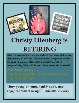 Christy Ellenberg Retirement Poster