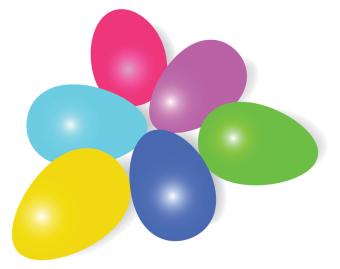 Colorful easter egg clip art image