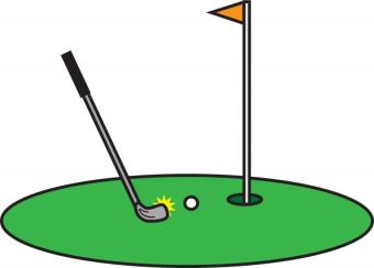 clip art image of mini golf scene