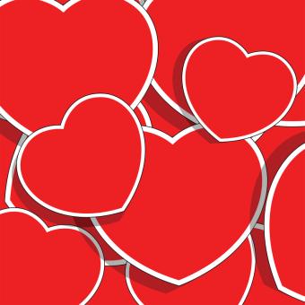 red hearts repeated image