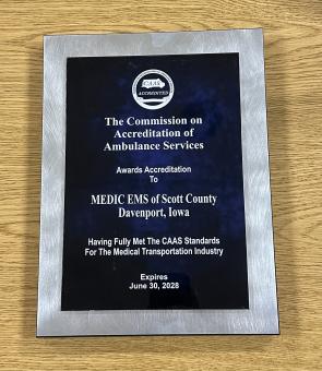 the accreditation plaque.