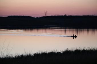 Boaters making waves at Lost Grove Lake in Scott County.
