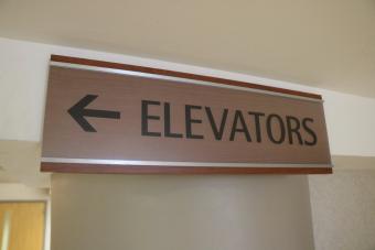 Elevator sign.