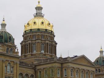 Iowa State Capitol building dome.
