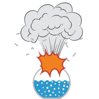 Illustration of a potion exploding
