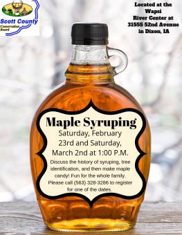 flyer with maple syrup bottle 