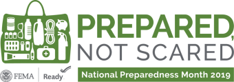 Prepared Not Scared, National preparedness month logo