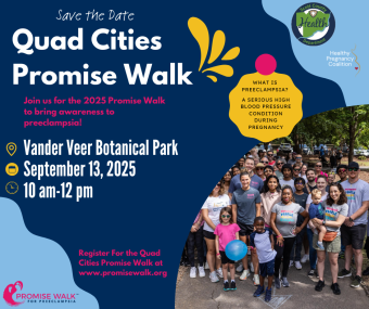 Save the Date for the 2025 Quad Cities Promise Walk for Preeclampsia