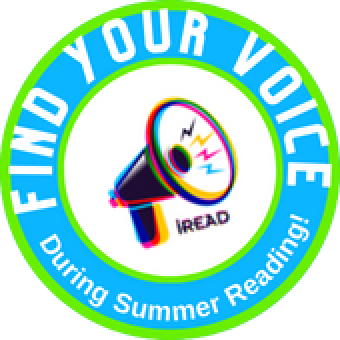 Summer Reading 2023 badge with megaphone